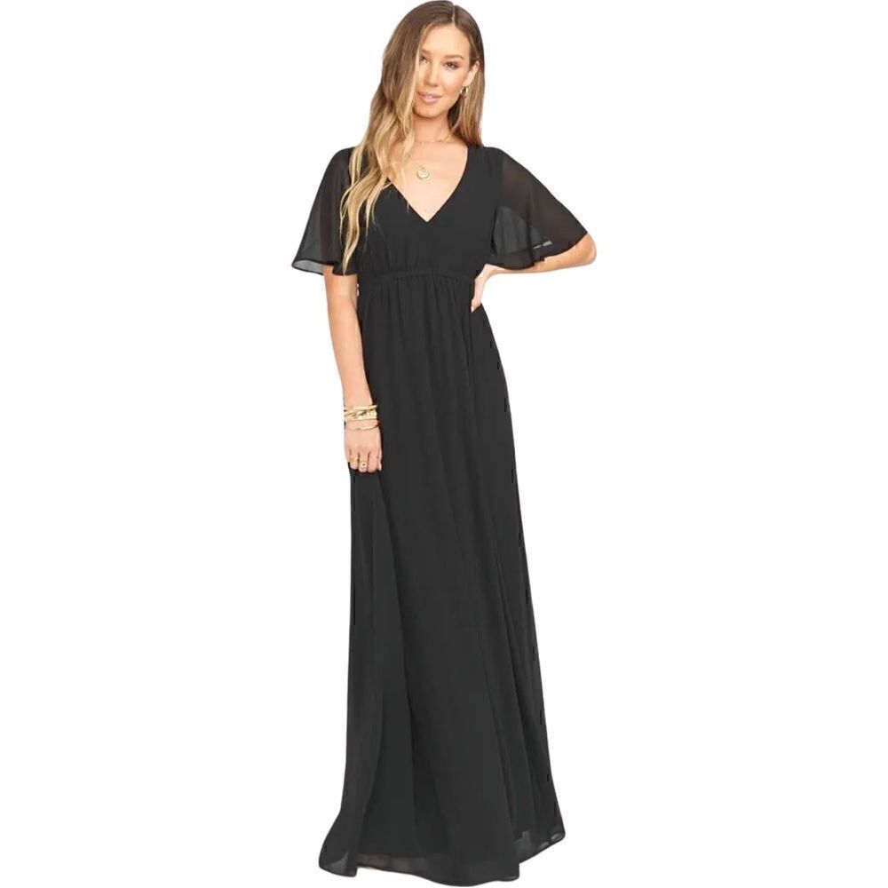 Show Me Your Mumu Emily Empire Maxi Dress in Black. Size Small. NWT!